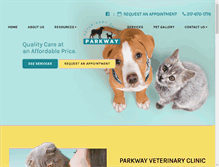 Tablet Screenshot of pkwyvetclinic.com